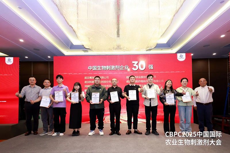 CBPC 2025|新朝陽榮獲“2025中國(guó)生物刺激劑企業(yè)30強(qiáng)”稱號(hào)